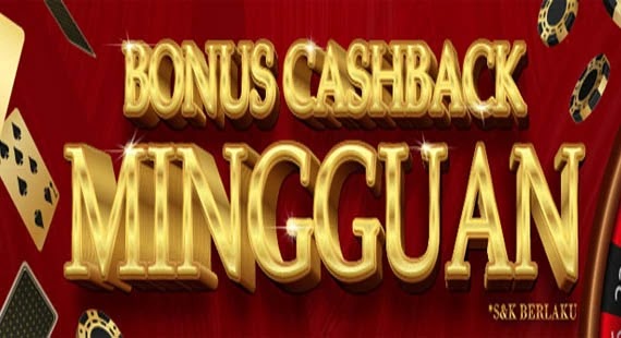 Bonus Cashback Mingguan 10% - MEGABET808